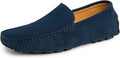 Go Tour Mens Handmade Suede Leather Casual Loafers - Comfortable