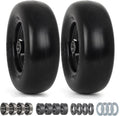 11x4.00-5 Flat Free Lawn Mower Tire and Wheel - Solid PU, Adapter Kit
