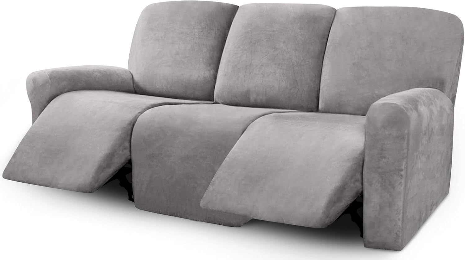 ULTICOR Velvet 8-Pieces Recliner Sofa Covers for 3 Seater