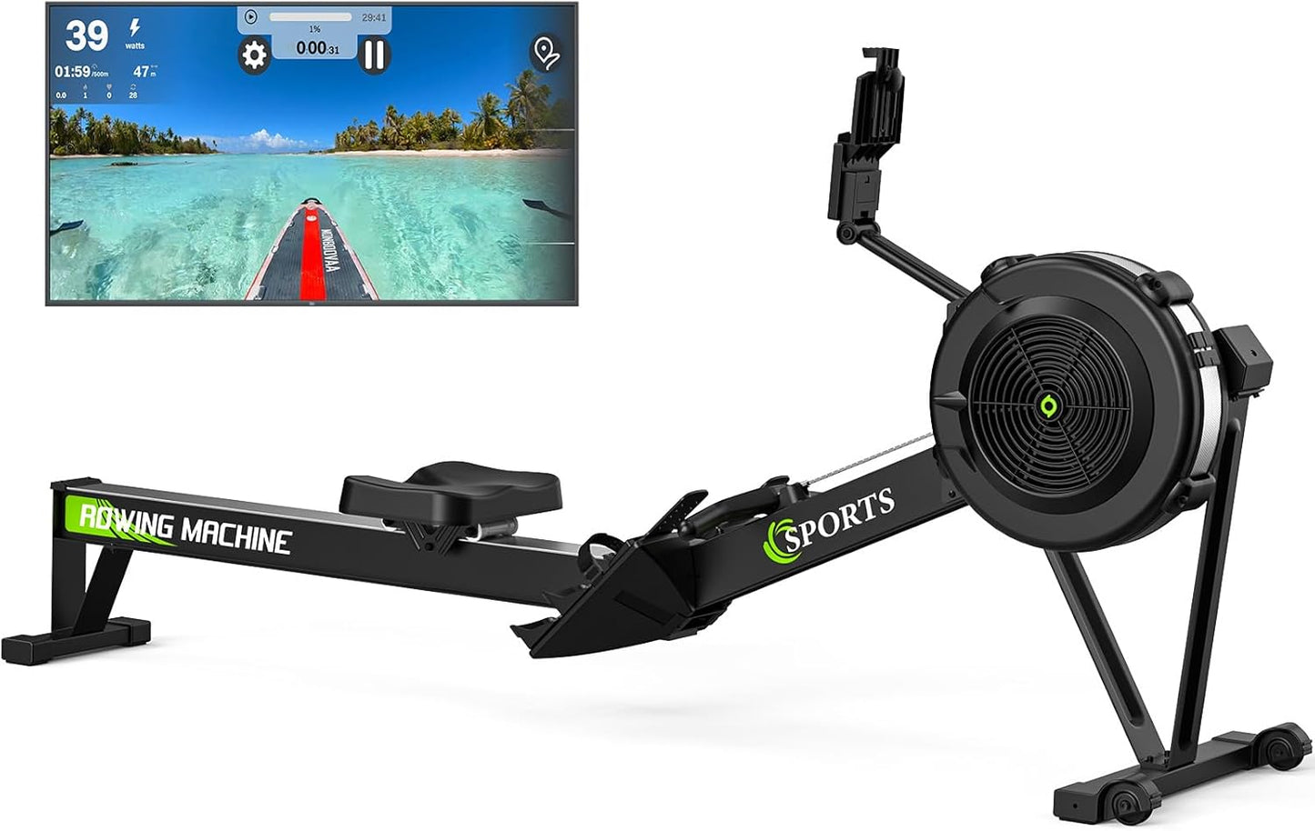 Enhanced Fitness: MettleMatic Air Rowing Machine