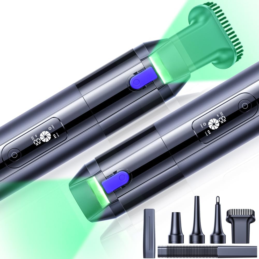 Wishbird Cordless Car Vacuum - Dust-Detecting Light, Strong Suction, Portable & Powerful
