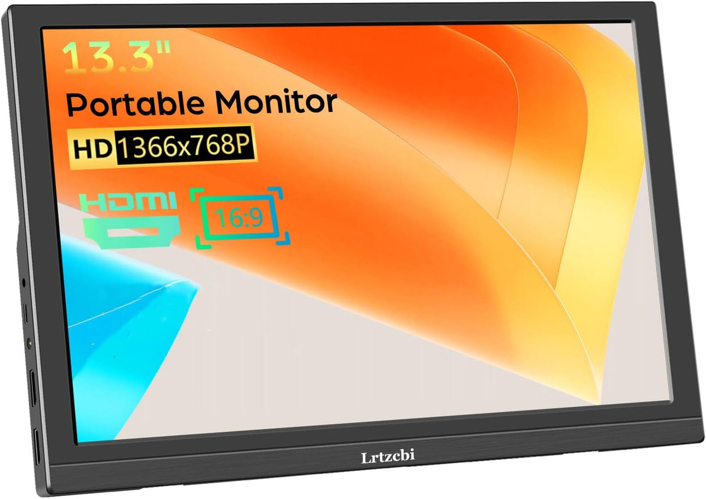 13.3 Portable HD Monitor: Dual HDMI, Built-in Speaker
