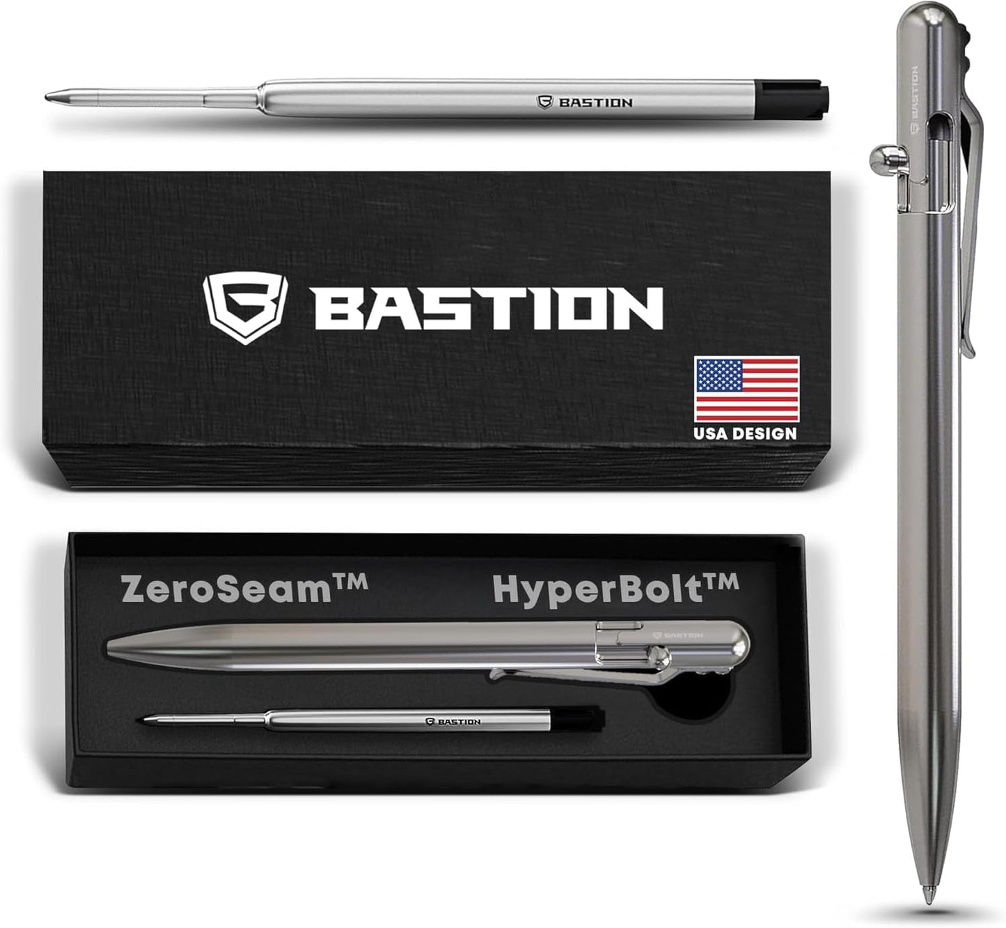 BASTION Luxury Slim Bolt Action Pen - Durable EDC Writing Tool