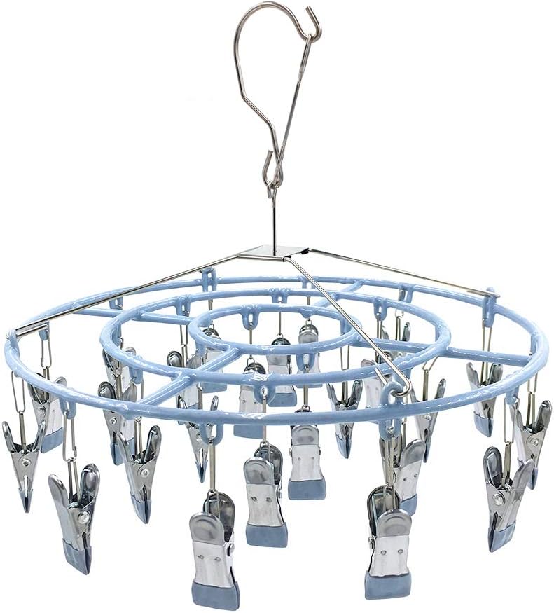Heavy Duty Stainless Steel Laundry Drying Rack - 24 Clips