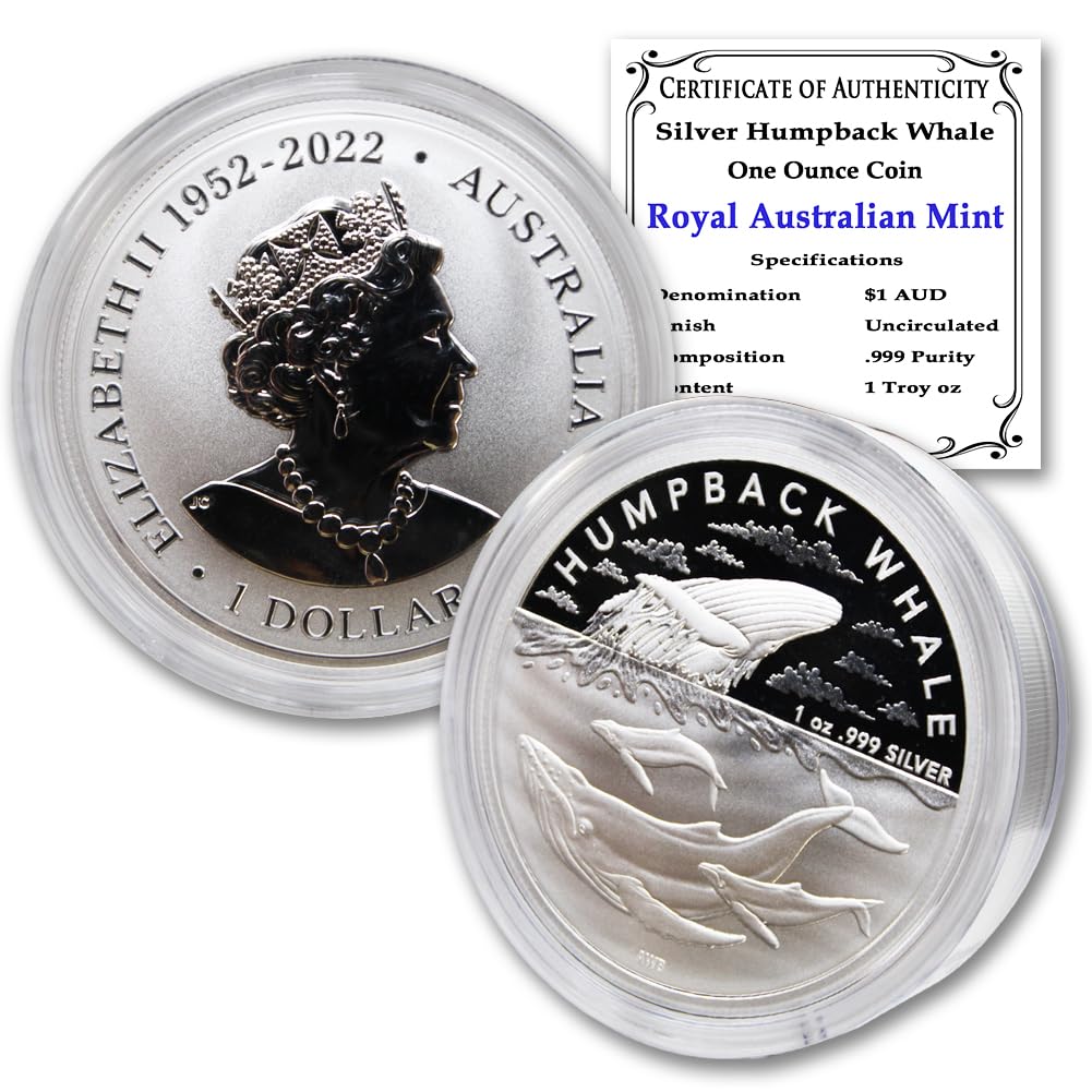 2023 1 oz Australian Antarctic Territory Silver Humpback Whale Coin