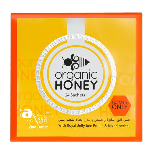Organic Natural Honey with Jelly, Pollen & Herbs - 24 Sachets