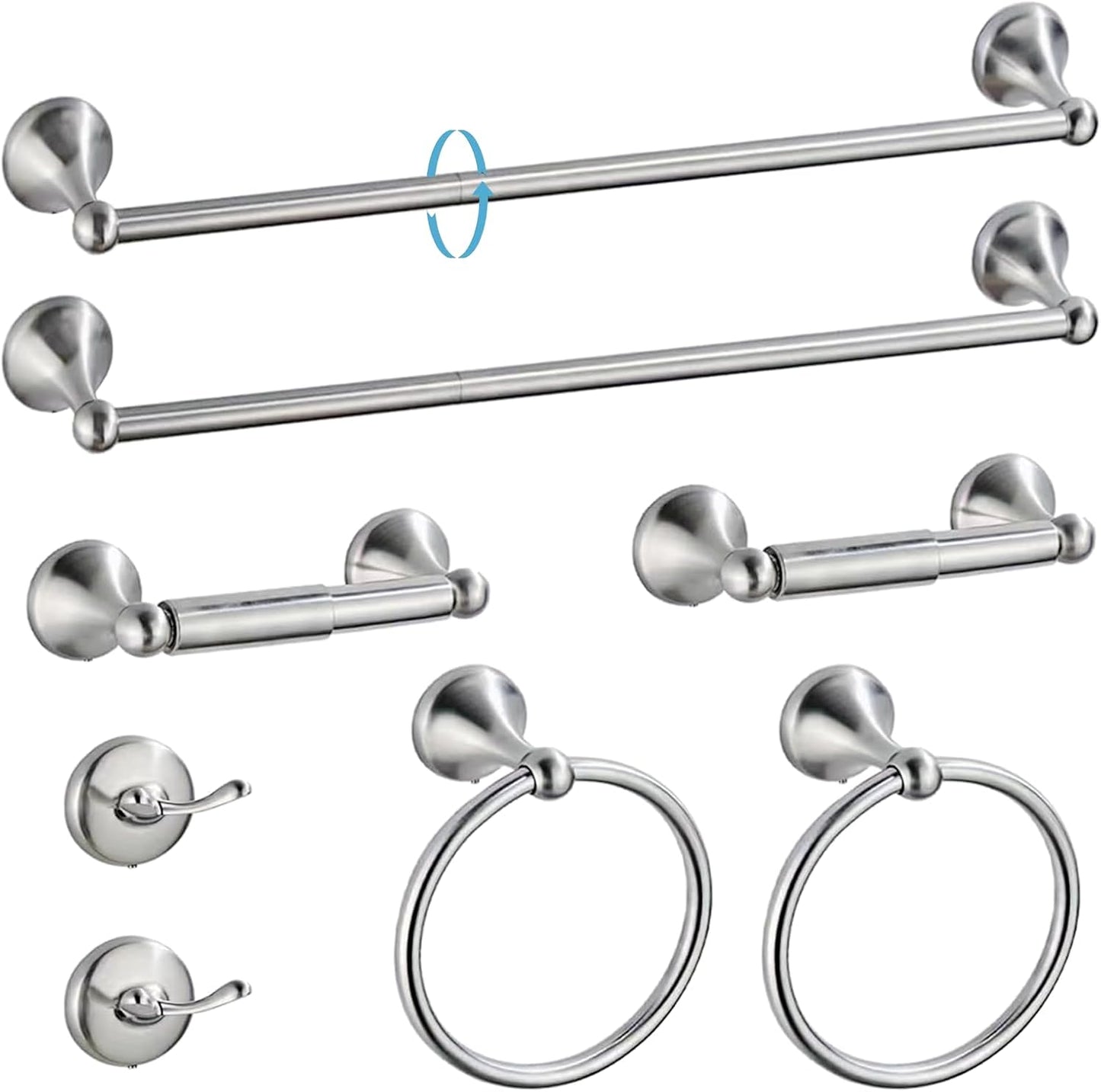 8-Pieces Bathroom Hardware Set for Stylish Home Decor