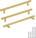 Gold Kitchen Cabinet Handles 15 Pack 8-4/5 in Brushed Brass Pulls