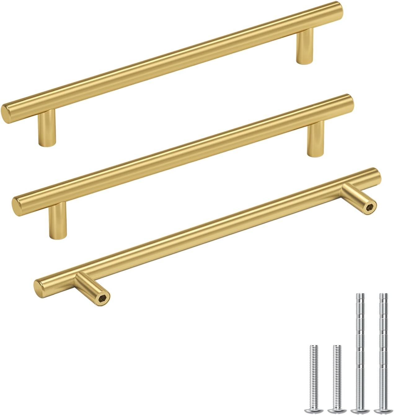 Brushed Gold Kitchen Cabinet Handles for Stylish Home Upgrade