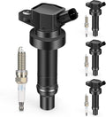 Ignition Coil UF652 & Iridium Spark Plug Set of 4 - Reliable 1.6L Fit
