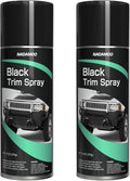 Black Trim Spray Paint 2-Pack - Satin Finish Revives Plastic Trim