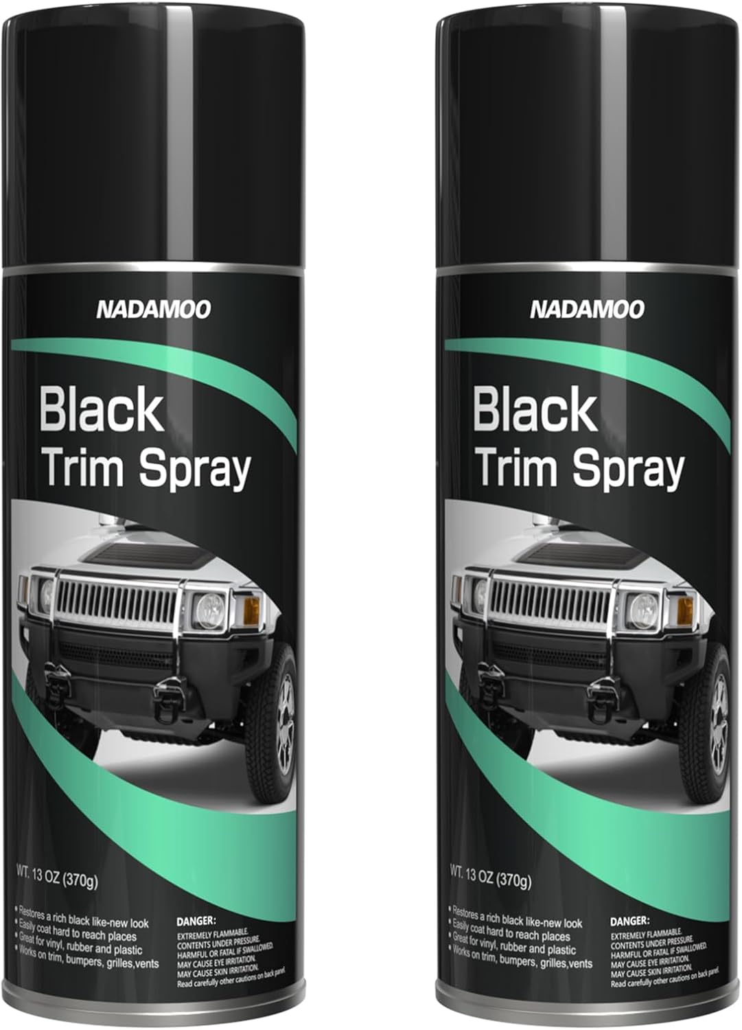 NADAMOO Automotive Black Trim Spray Paint for Car Plastic Vinyl