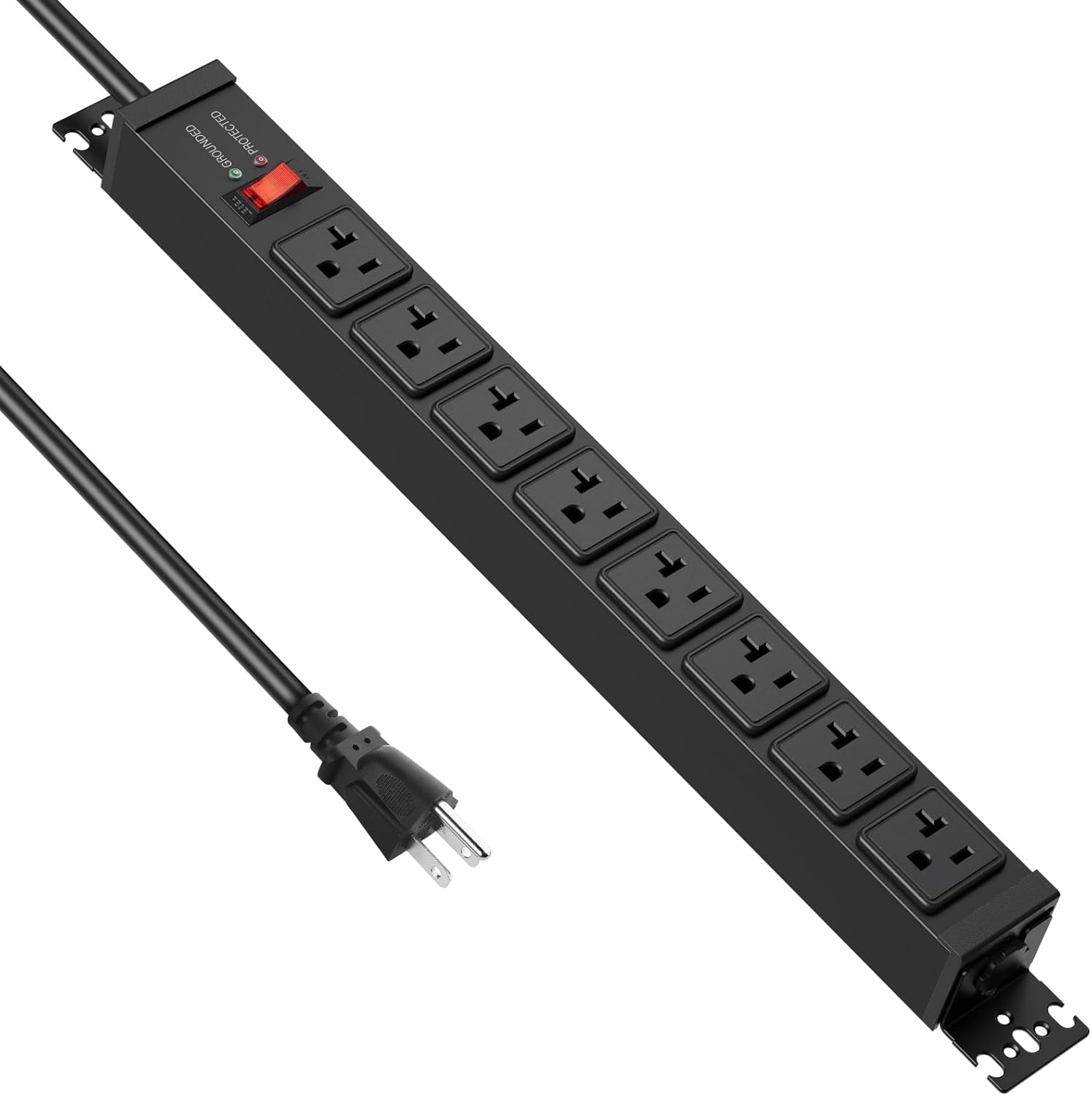 JUNNUJ 20 Amp Power Strip Surge Protector for Heavy Duty Use