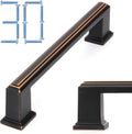 Oil Rubbed Bronze Cabinet Pulls 5 in 30 Pack - Solid Metal Handles