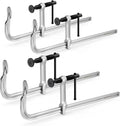 Bar Clamps 4-Pack 12-In Light-duty F Clamps - 450lb Clamping Power