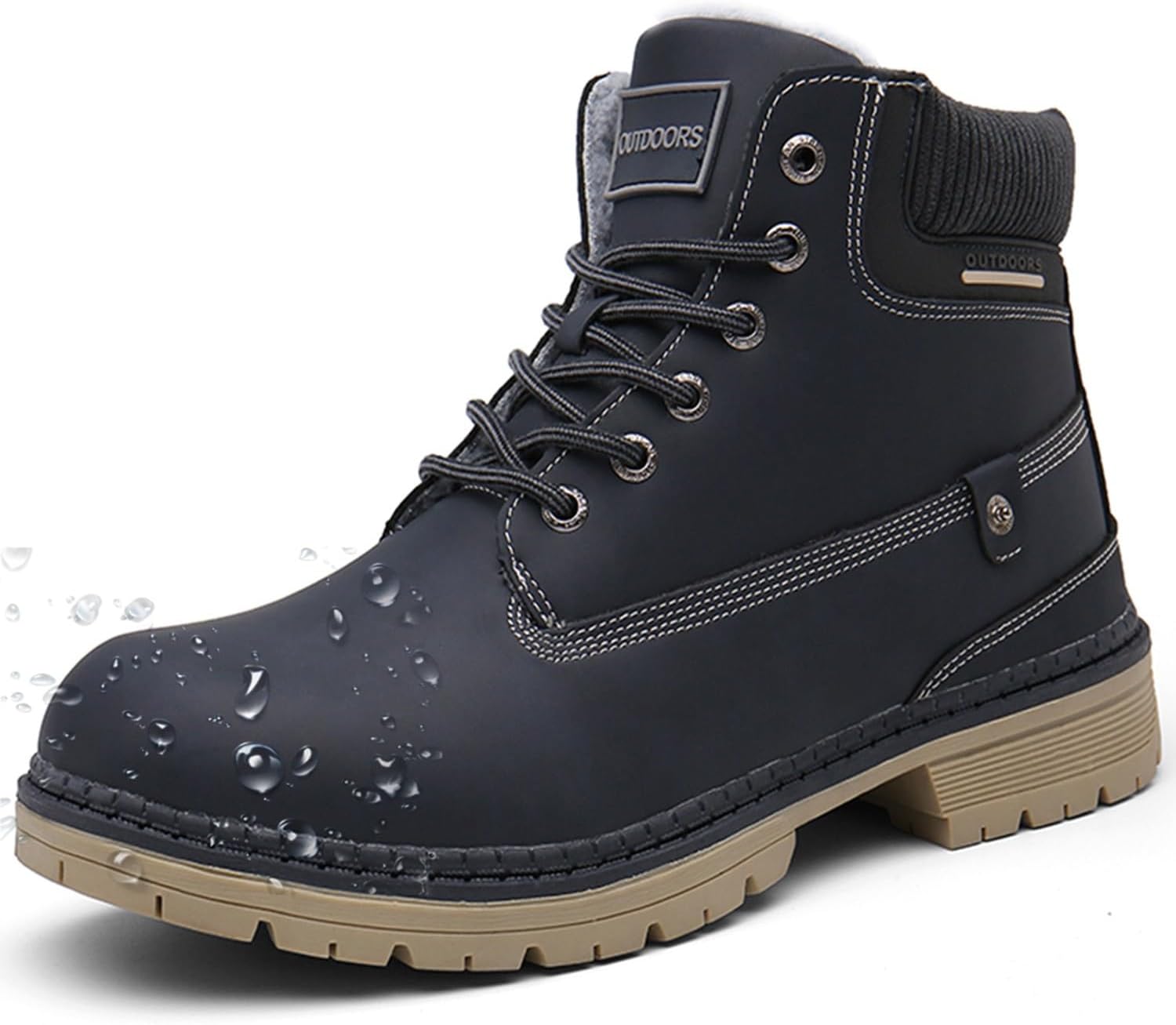Eagsouni Mens Womens Snow Boots Warm Fur Lined Ankle Booties