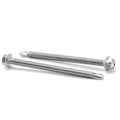 #14 x 3ft Sheet Metal Screws 100PCS Hex Washer Head - Durable Pack