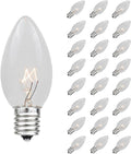 C7 Outdoor Christmas Replacement Bulbs 500 Case - Clear, 5W Candelabra