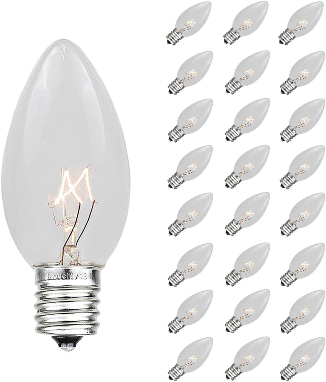 C7 Outdoor Christmas Replacement Bulbs - 500 Clear Bulbs