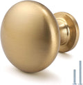 25 Pack Warm Gold Cabinet Knob 1-1/5 in - Solid Euro Style Hardware