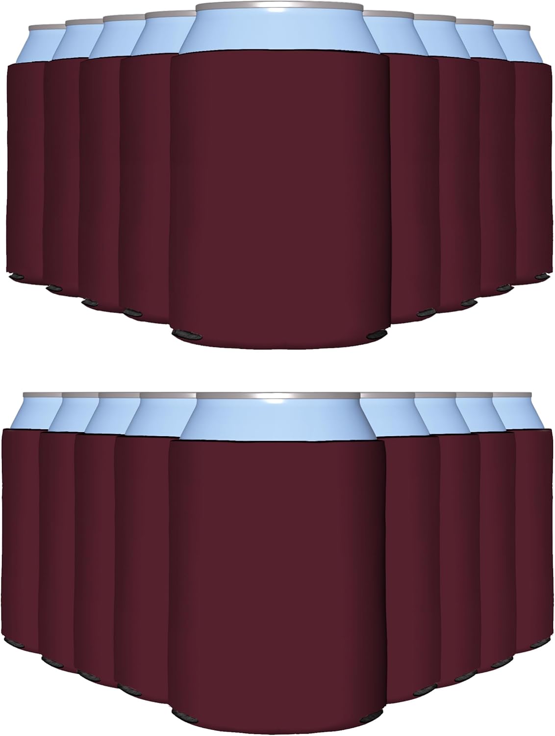 Burgundy Blank Can Cooler Sleeves for Customizable Events