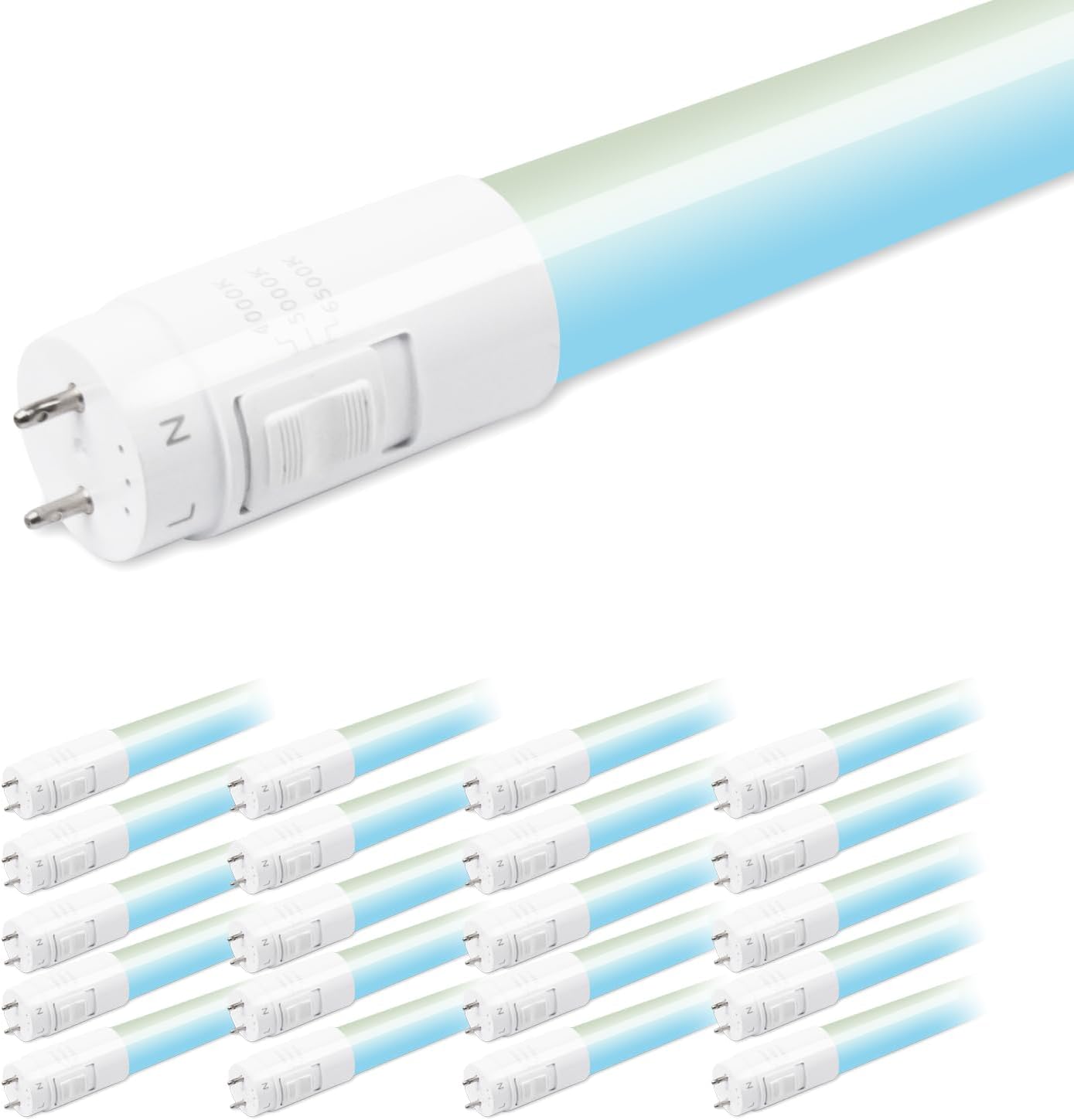 Hykolity 20 Pack 4FT LED T8 Hybrid Light Tube - 3CCT Options