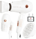 Travel Hair Dryer Mini with Diffuser & Concentrator - Compact Travel