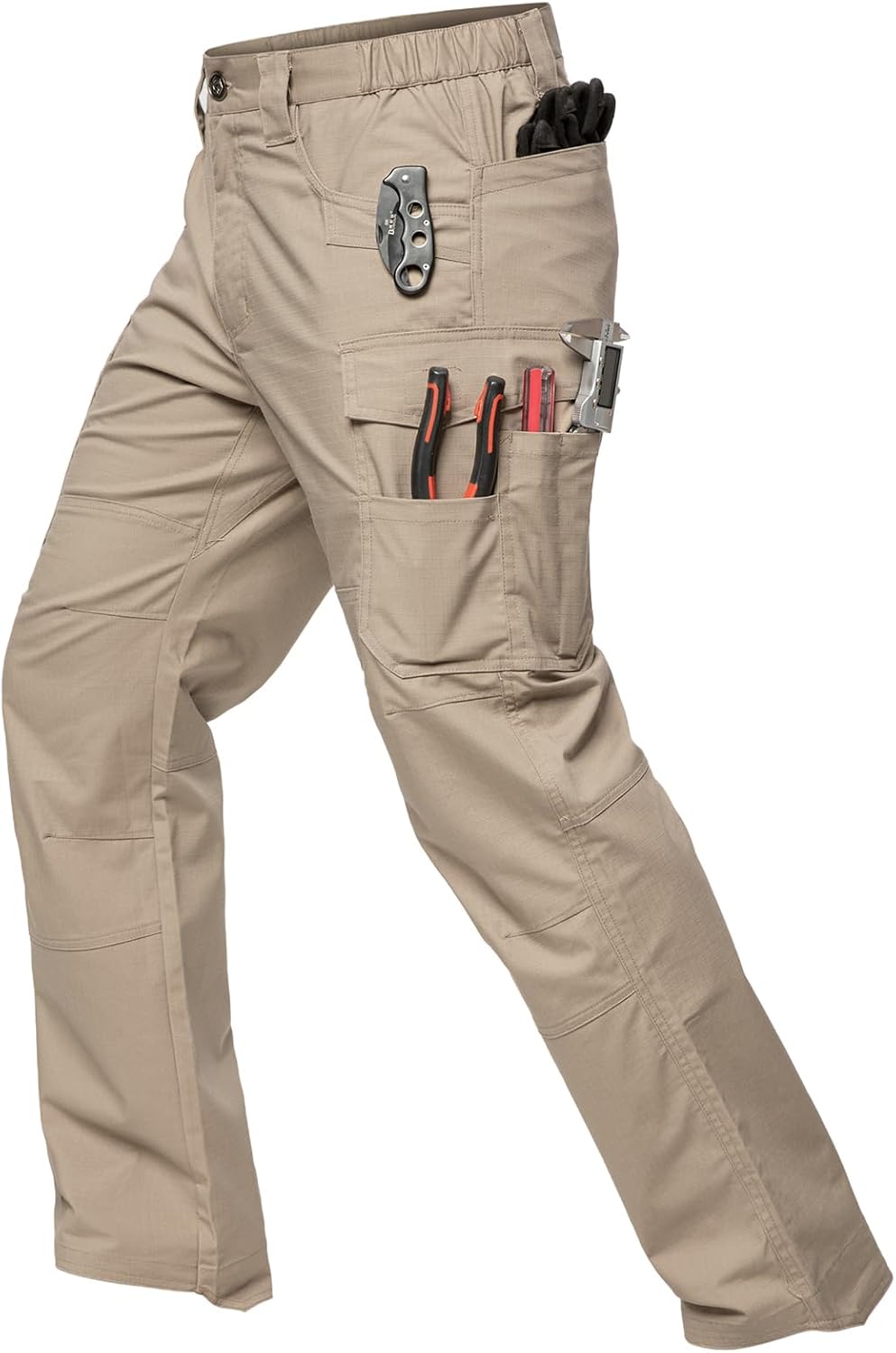 MANSDOUR Men's Ripstop Stretch Work Pants for Tactical Use