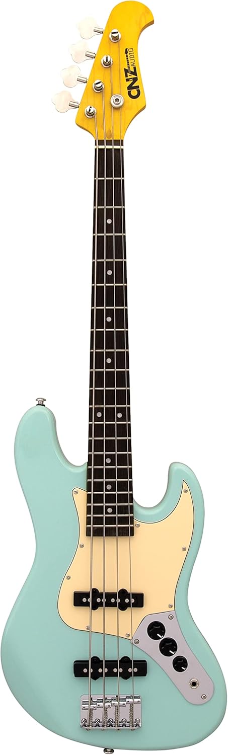 JB Mini Electric Bass Guitar with Vintage Surf Green Finish