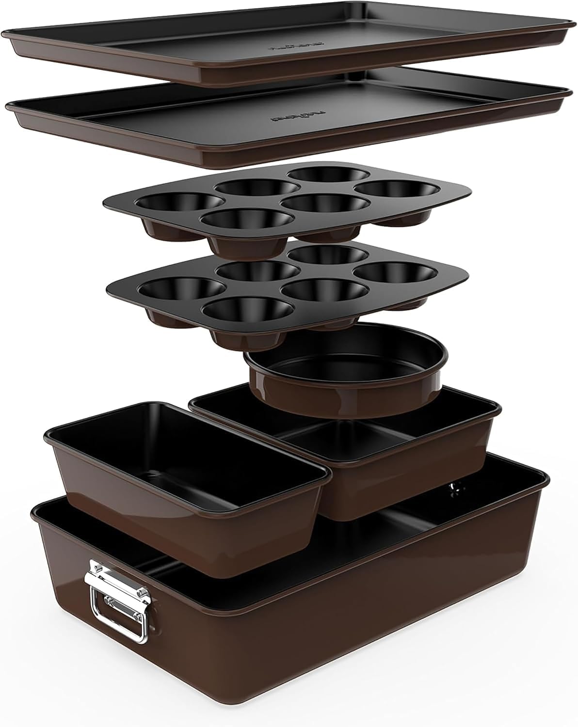 NutriChef 8-Piece Nonstick Bakeware Set for Effortless Baking