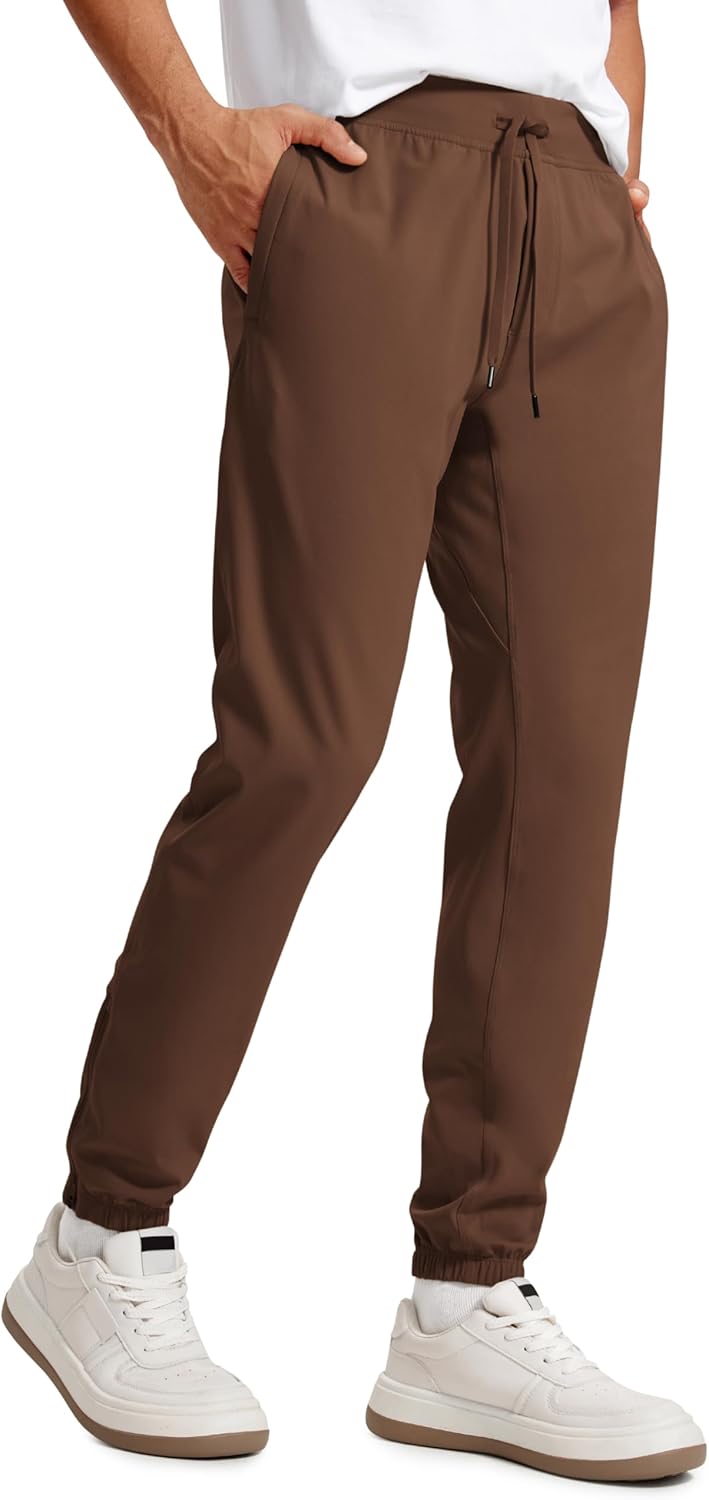 CRZ YOGA Mens 4-Way Stretch Golf Joggers for Active Lifestyle