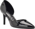 Calvin Klein Womens Gloria Pumps - Sleek Pointed Toe Block Heel Shoes