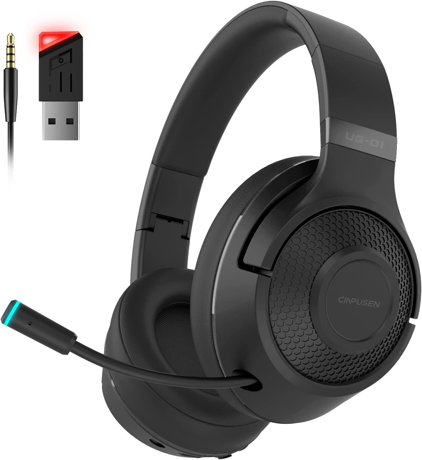 CINPUSEN Wireless Gaming Headset - 40 Hours Playtime