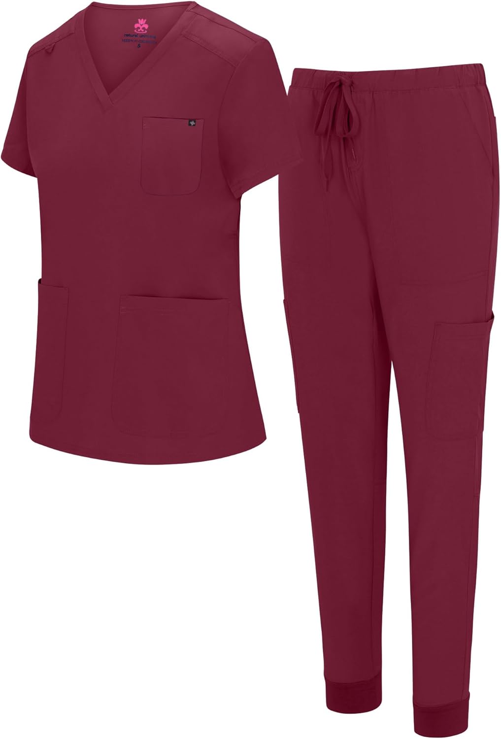 Natural Uniforms Womens 10 Pocket Cool Stretch Jogger Scrub Set