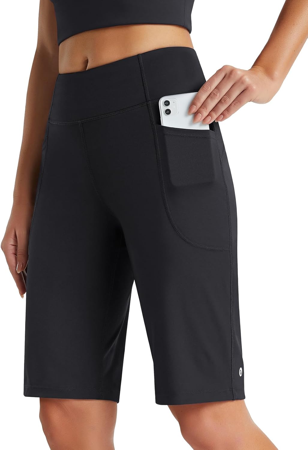 BALEAF Women's 12in Bermuda Shorts for Running and Workout