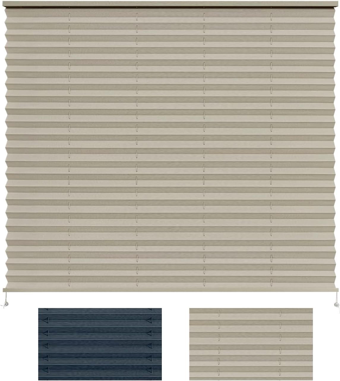 RV Blinds Pleated Shades for Camper Travel Trailers 44in W x 38in L