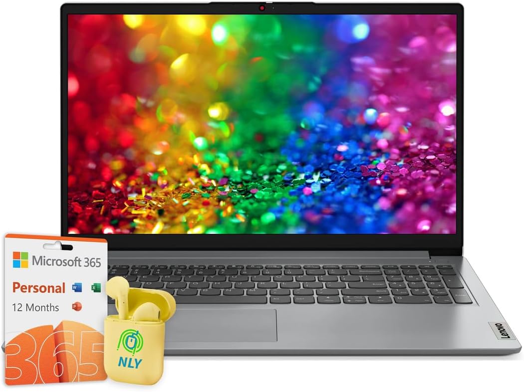 Lenovo IdeaPad 15.6 Laptop: Fast Intel Core i5, 40GB RAM, 1TB SSD, Windows 11, Office 365