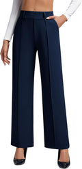 Wide Leg Dress Pants for Women High Waist - Comfortable Work Slacks No