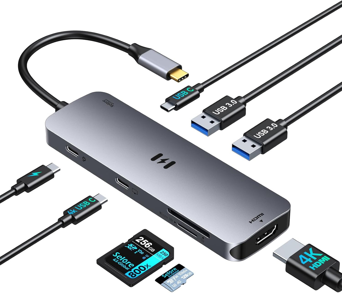 Selore 8-in-1 USB C Docking Station for Dual Monitor Setup