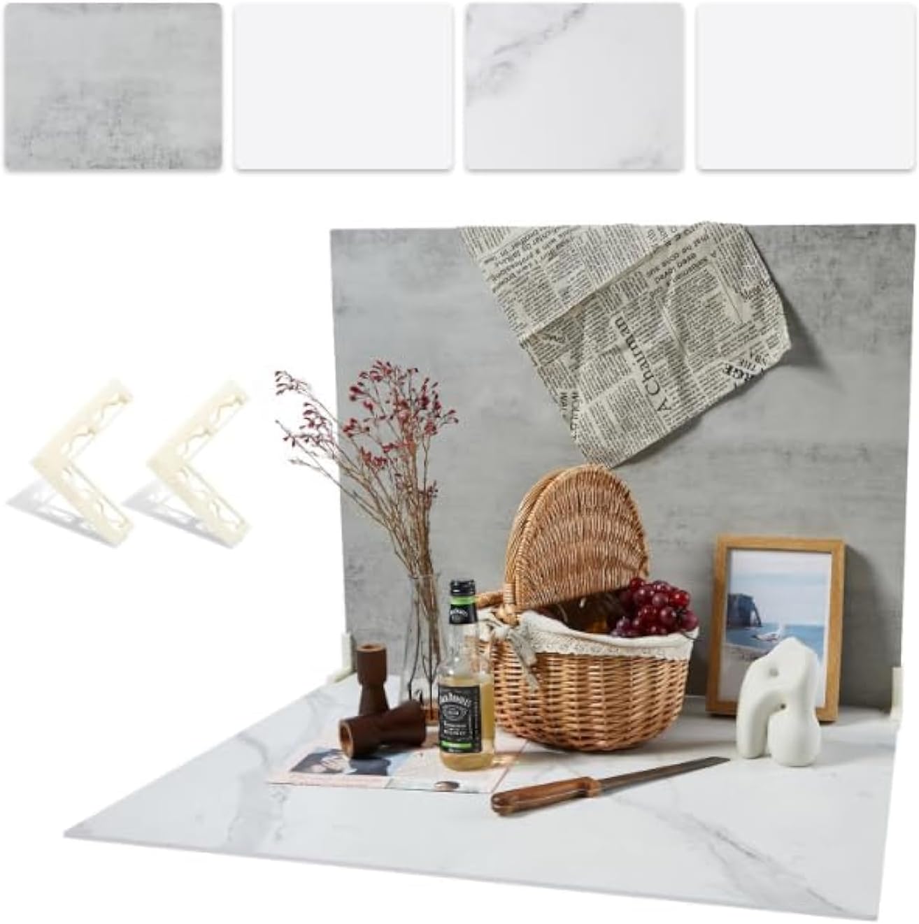 2 PCS 24x32 Inch Boards Photo Backdrop for Flat Lay Photography