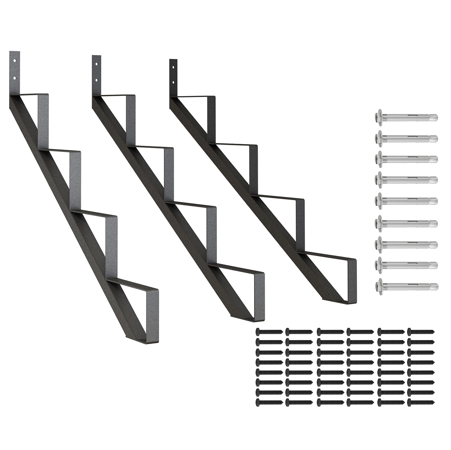 DIYHD Steel Stair Riser for Deck Height 35in - Heavy-Duty Stringer