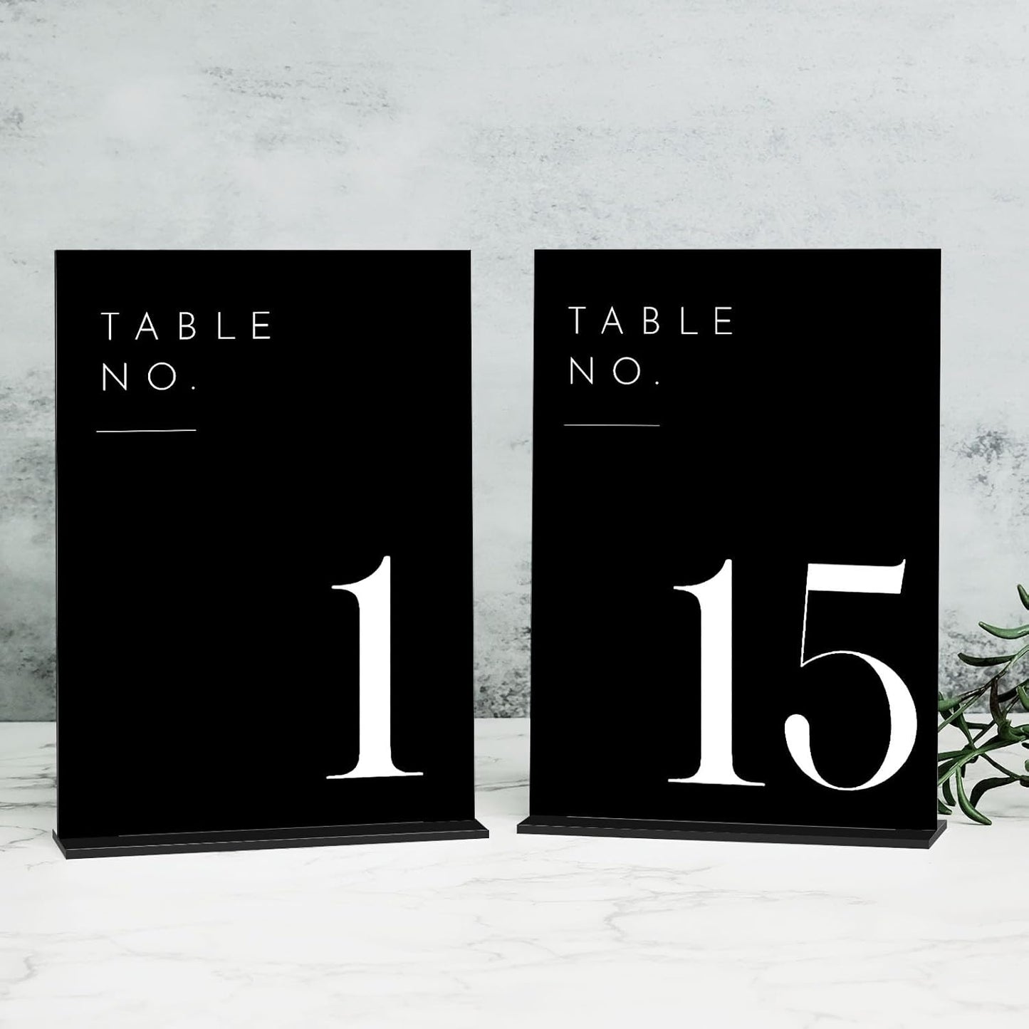 JINMURY Wedding Black Table Numbers 1-15 for Elegant Events