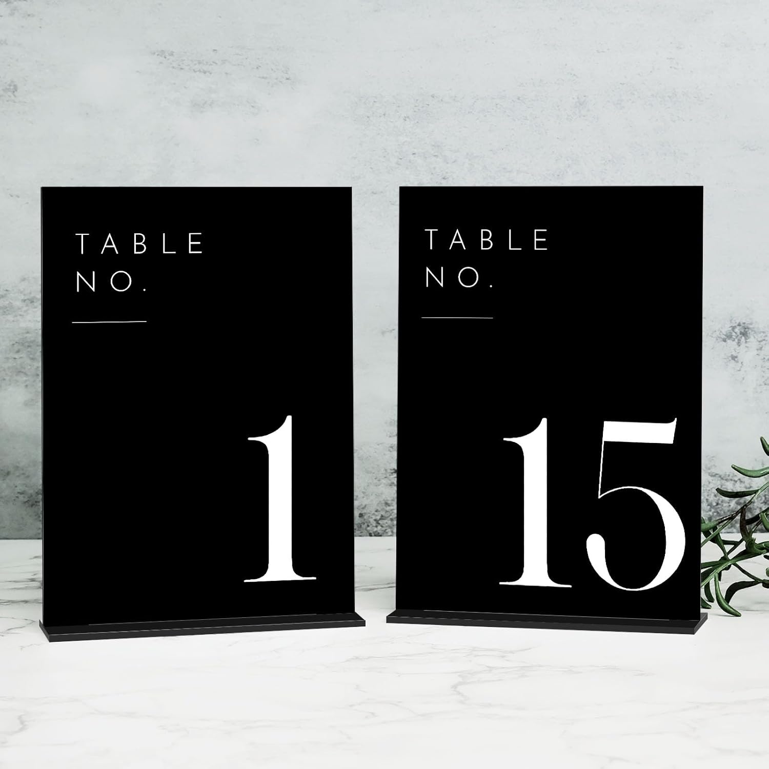 JINMURY Wedding Black Table Numbers 1-15 for Elegant Events