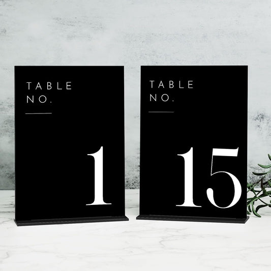 JINMURY Wedding Black Table Numbers 1-15 for Elegant Events