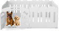 Dog Playpen with Door 24in High - Portable 8-Panel Puppy Pen