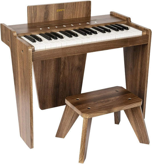 ZIPPY 37-Key Digital Kids Piano - Touch Sensitive, Built-in Songs