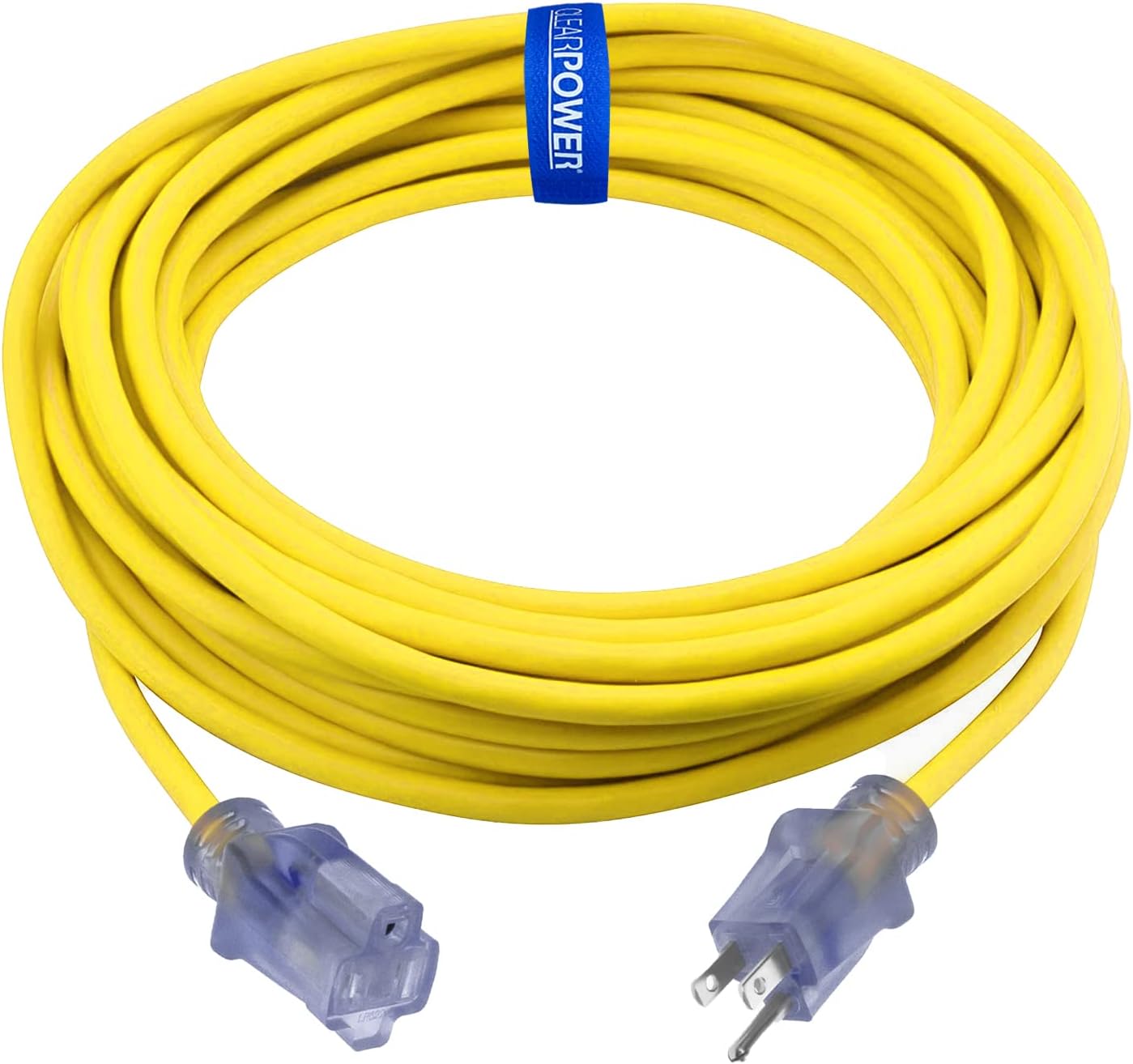 Clear Power 50ft 12/3 SJTW Yellow Outdoor Extension Cord Review