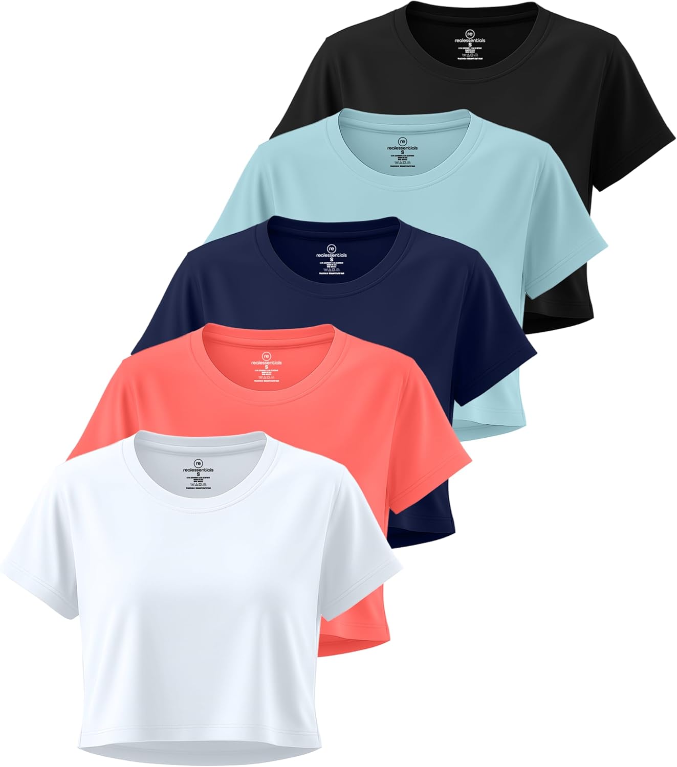 Real Essentials Women's Dry Fit Crop Top for Every Workout