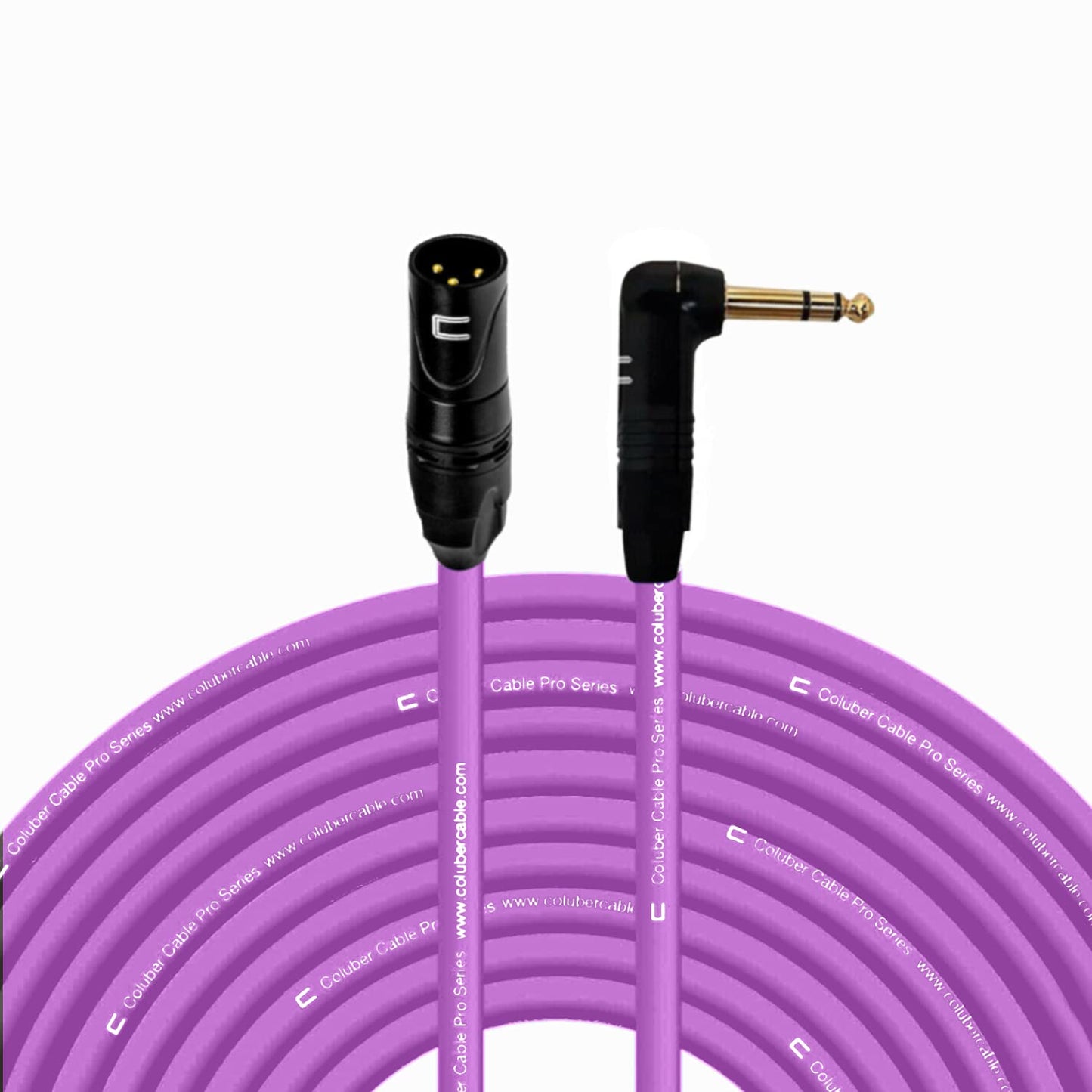 Balanced XLR Cable Male to Right Angle 1/4in TRS - 100 Feet