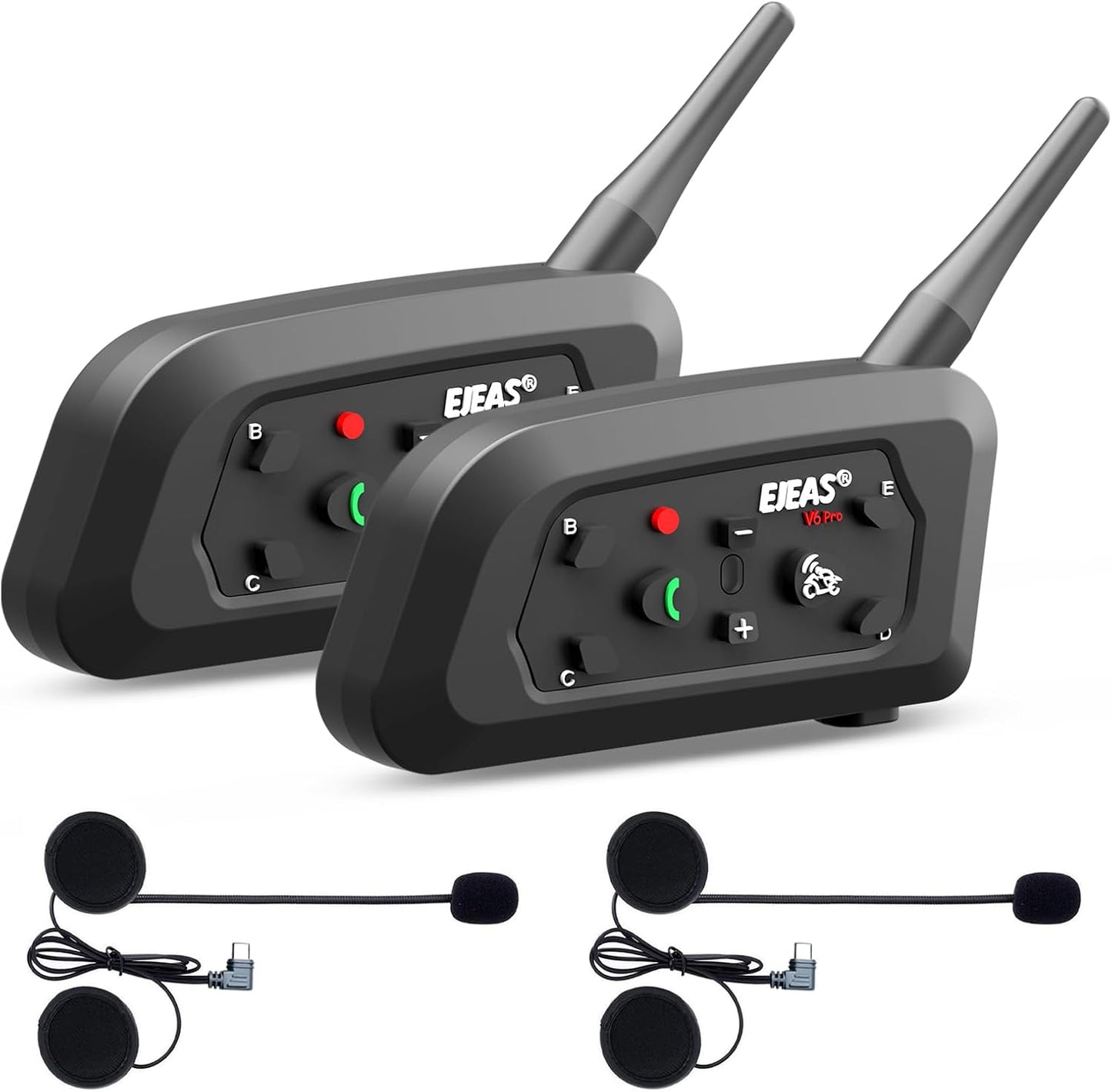 EJEAS V6 Motorcycle Bluetooth Headset for Clear Communication